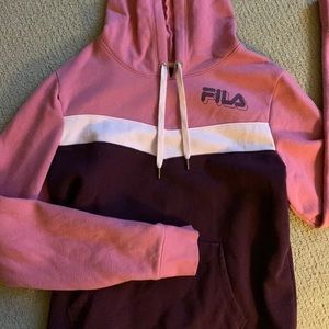 Women’s FiLA fleece hoodie.  Size L